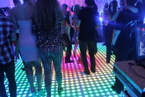LED Dancefloor at Private Property Christmas Party | Wedding DJ |  Videobooth